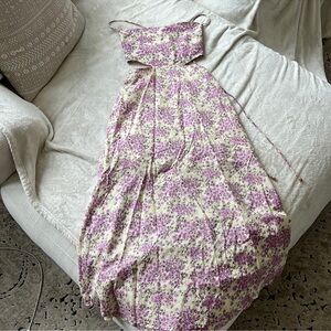 Floral midi sundress with cutouts 🧡